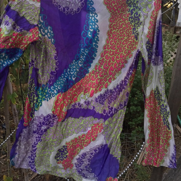 Hippie Boho costume retro shirt VINTAGE - Picture 10 of 12